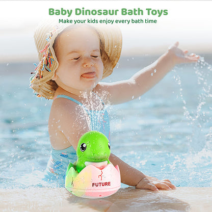 Dinosaur Bath Toys with Automatic Water Spray & Light